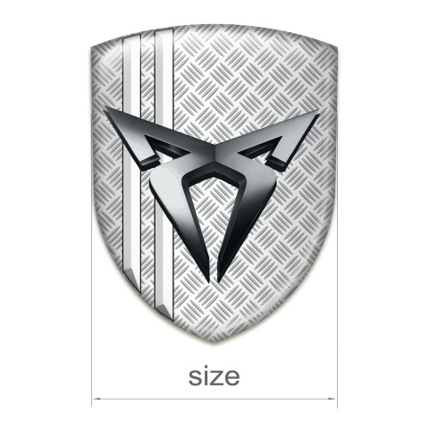 Seat Cupra Silicone Emblem Grid Effect with White Stripes 