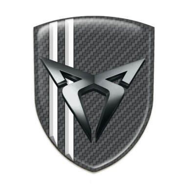 Seat Cupra Resin Sticker Carbon with White Lines 