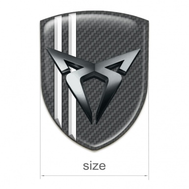 Seat Cupra Resin Sticker Carbon with White Lines 