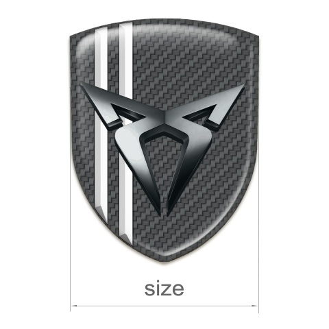 Seat Cupra Resin Sticker Carbon with White Lines 