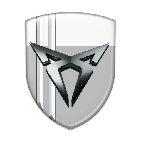 Seat Cupra Emblem Exterior Gray White with White Lines Style 