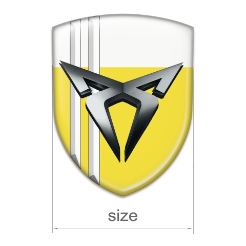 Seat Cupra Emblem Interior Yellow White with White Lines Style 