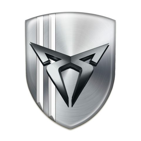 Seat Cupra Silicone Emblem Silver with White Lines Type 