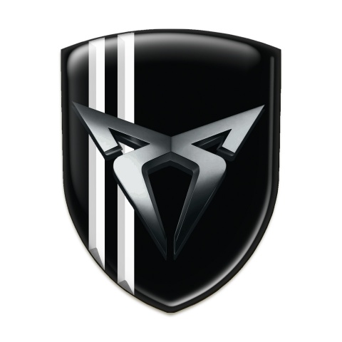 Seat Cupra Resin Sticker Black with White Lines Type 