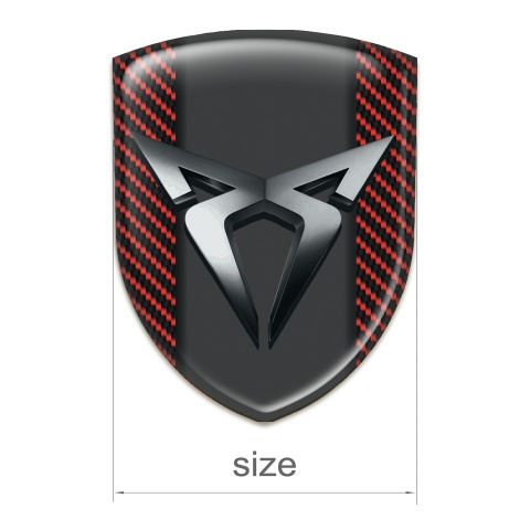 Seat Cupra Car Accessories Badge Premium Quality Red carbon Design 
