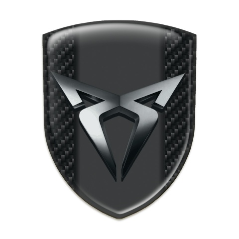 Seat Cupra Silicone Car Decal Badge High Quality Dark Carbon Design 