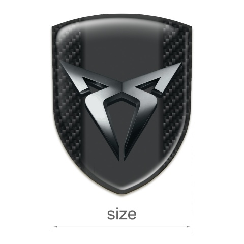 Seat Cupra Silicone Car Decal Badge High Quality Dark Carbon Design 