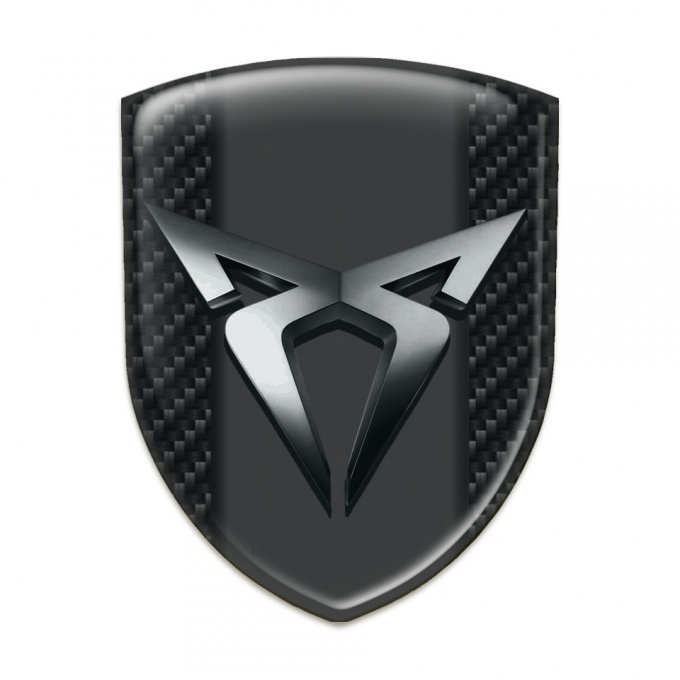 Seat Cupra Silicone Car Decal Badge High Quality Dark Carbon Design 