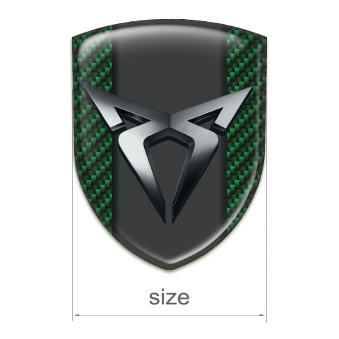 Seat Cupra Silicone Badge High End Green Carbon Design 