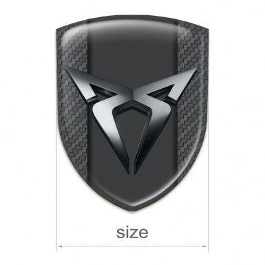 Seat Cupra Emblem Badge Logo Premium Quality Classic carbon Design 