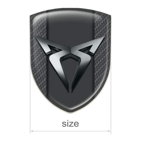 Seat Cupra Emblem Badge Logo Premium Quality Classic carbon Design 