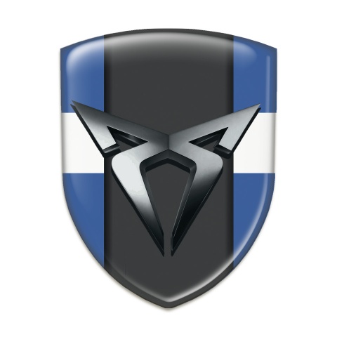 Seat Cupra  Silicone Emblem Blue with White Tape Model 