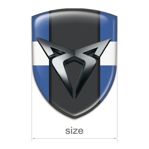 Seat Cupra  Silicone Emblem Blue with White Tape Model 