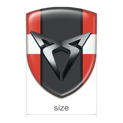 Seat Cupra Resin Sticker Red With White Tape Model 