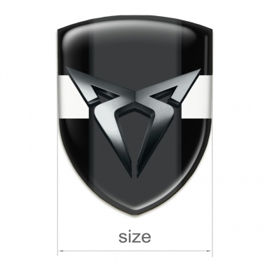 Seat Cupra Emblem Exterior Black with White Tape model 