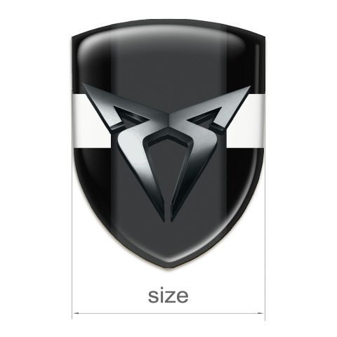 Seat Cupra Emblem Exterior Black with White Tape model 
