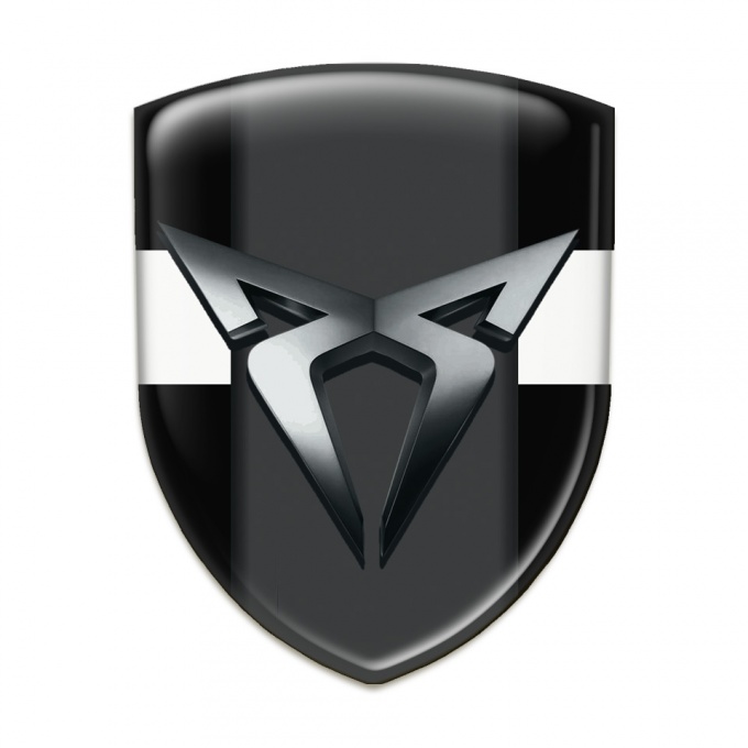 Seat Cupra Emblem Exterior Black with White Tape model 