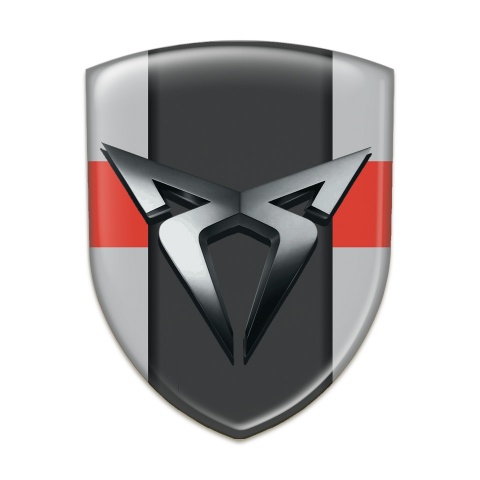 Seat Cupra Car Accessories Badge Gray with Red Tape Model 