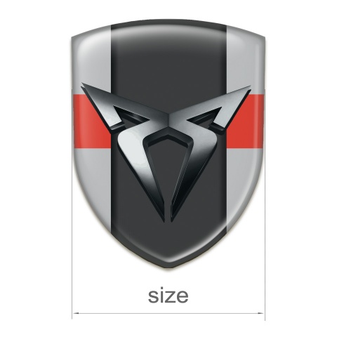 Seat Cupra Car Accessories Badge Gray with Red Tape Model 