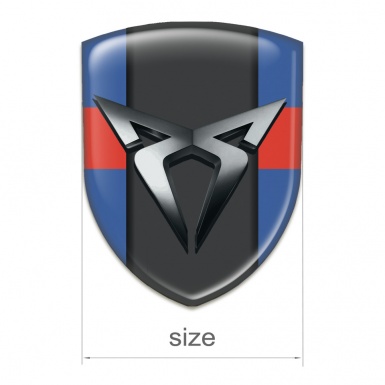 Seat Cupra  Self Adhesive Car logo Emblem Blue with Red tape Model 