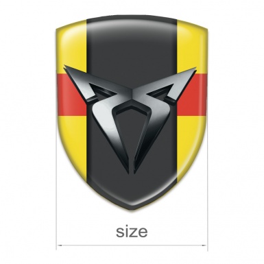 Seat Cupra Car Interior Badge Yellow with Red Tape Model 