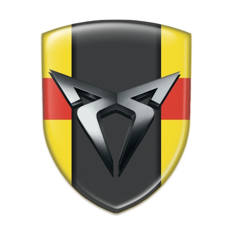 Seat Cupra Car Interior Badge Yellow with Red Tape Model 