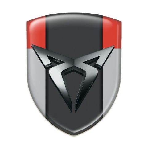 Seat Cupra Silicone Car Decal Badge Gray Red Model 