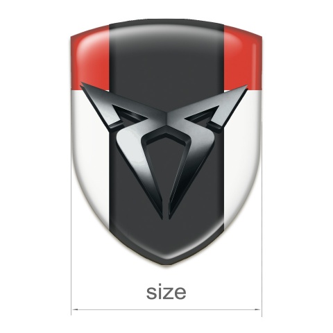 Seat Cupra Silicone Badge White Red Model 