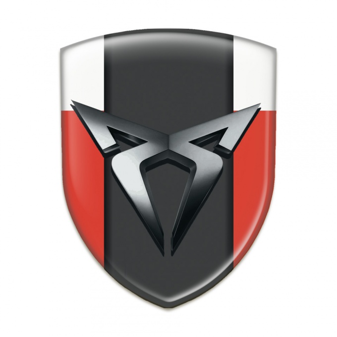 Seat Cupra Tuning Emblem Red White Style 