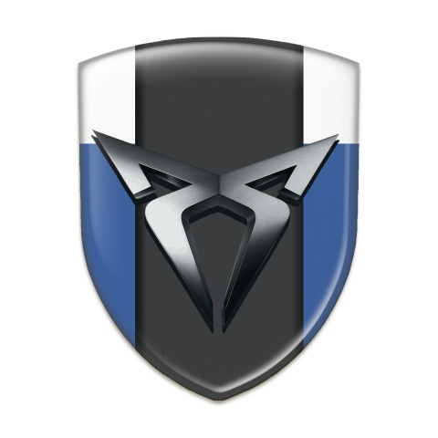 Seat Cupra Self Adhesive Emblem Logo Blue White Style 