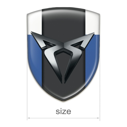 Seat Cupra Self Adhesive Emblem Logo Blue White Style 