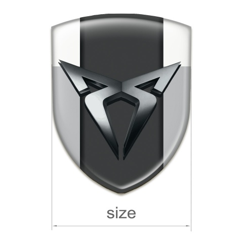 Seat Cupra Silicone Emblem Gray White Style 