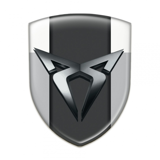 Seat Cupra Silicone Emblem Gray White Style 