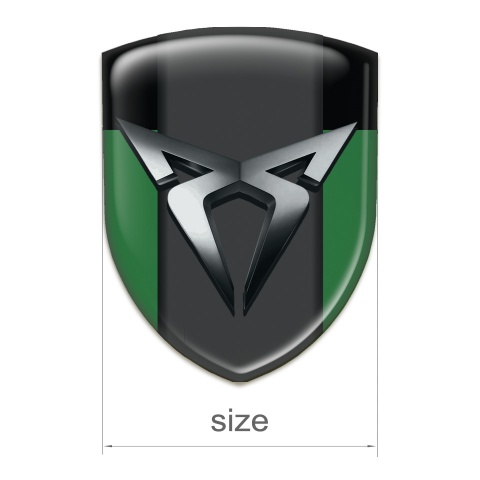Seat Cupra Resin Sticker Green Black Style 