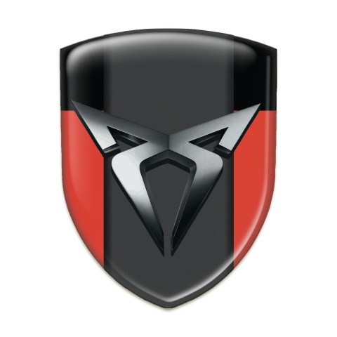 Seat Cupra 3D Gel Emblem Red Black Style 