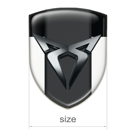 Seat Cupra Tuning Badge White Black Edition 