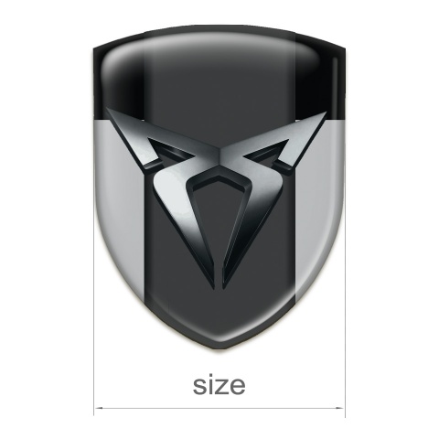 Seat Cupra Car Accessories Badge Gray Black Edition 