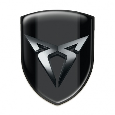 Seat Cupra Self Adhesive Car logo Emblem Black Background Graphite Logo 