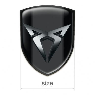 Seat Cupra Self Adhesive Car logo Emblem Black Background Graphite Logo 