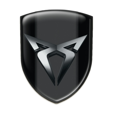 Seat Cupra Self Adhesive Car logo Emblem Black Background Graphite Logo 