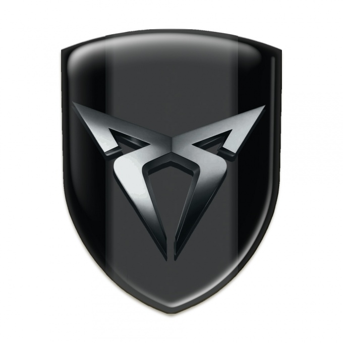 Seat Cupra Self Adhesive Car logo Emblem Black Background Graphite Logo 