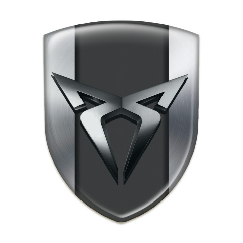 Seat Cupra Car Interior Badge Silver Background Chromed Logo 