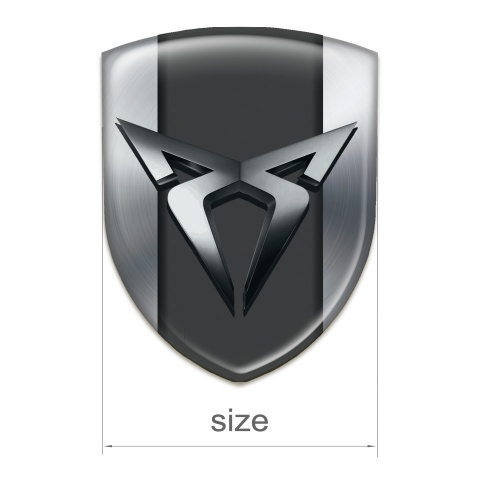 Seat Cupra Car Interior Badge Silver Background Chromed Logo 