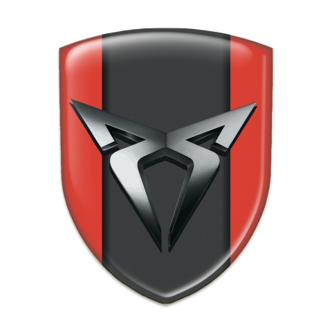 Seat Cupra Silicone Badge Red background Chromed logo 