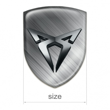 Seat Cupra Logo Emblem Brushed Metal Effect 
