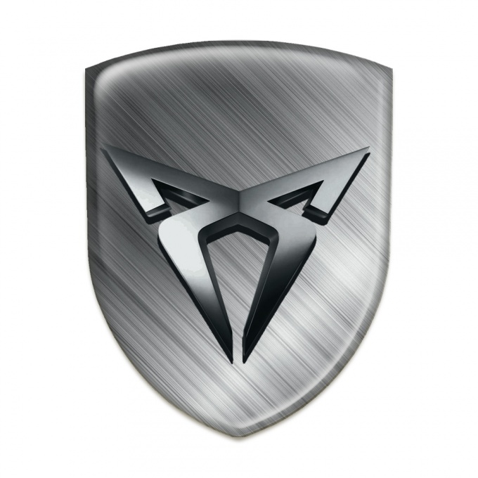 Seat Cupra Logo Emblem Brushed Metal Effect 