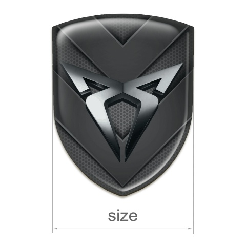 Seat Cupra Tuning Emblem Dark V Shape Details Version 
