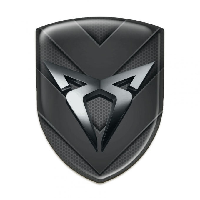 Seat Cupra Tuning Emblem Dark V Shape Details Version 