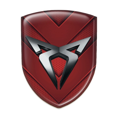 Seat Cupra Self Adhesive Emblem Logo Red V Shape Elements Version 