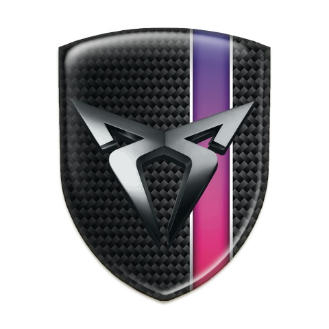 Seat Cupra Domed Emblem dark Base With Purple Band Version 